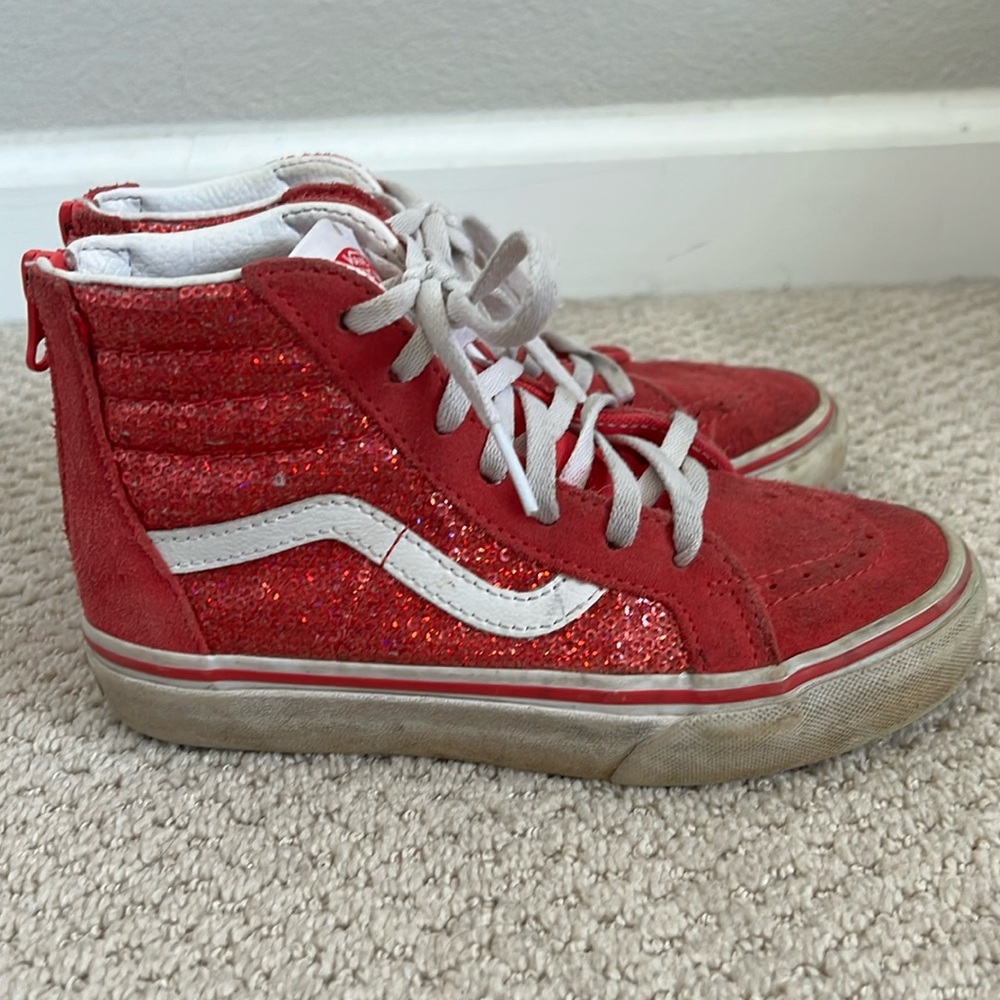 Girl’s high top sparkle vans